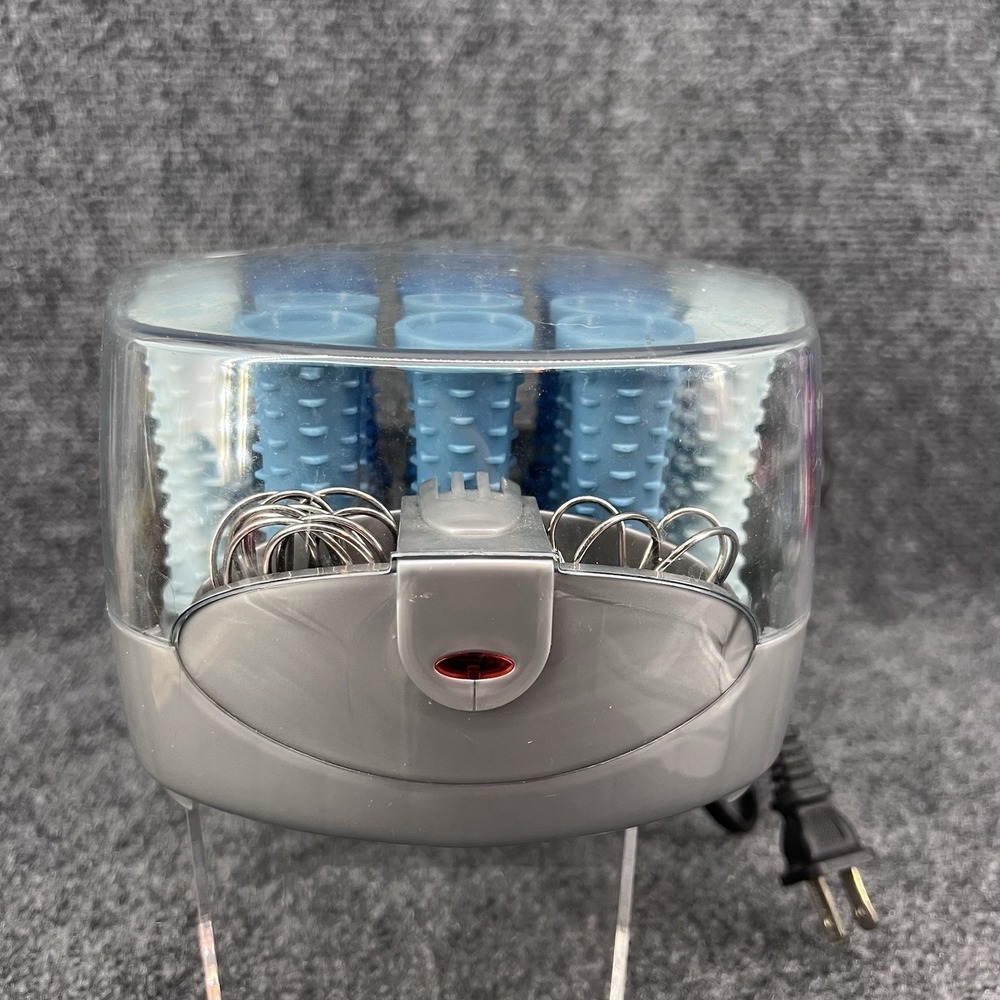 Conair HS34T Blue Compact Hot Hair Curlers Rollers With Clips Ionic 20 Rollers